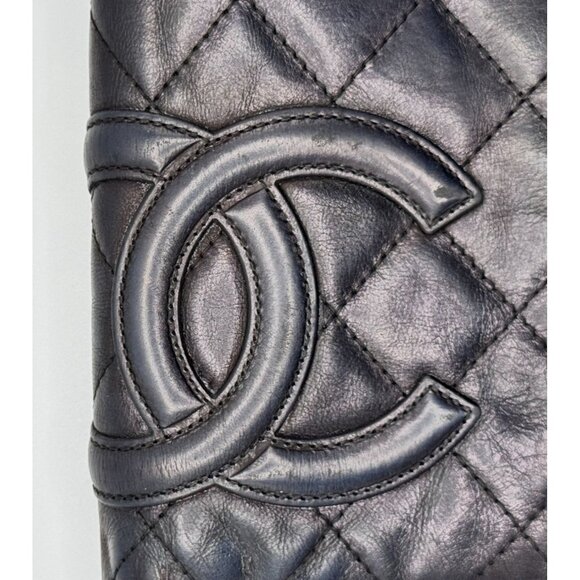 Chanel Black Quilted Leather CC Logo Wallet With Card Slots COA‎ - Picture 4 of 16